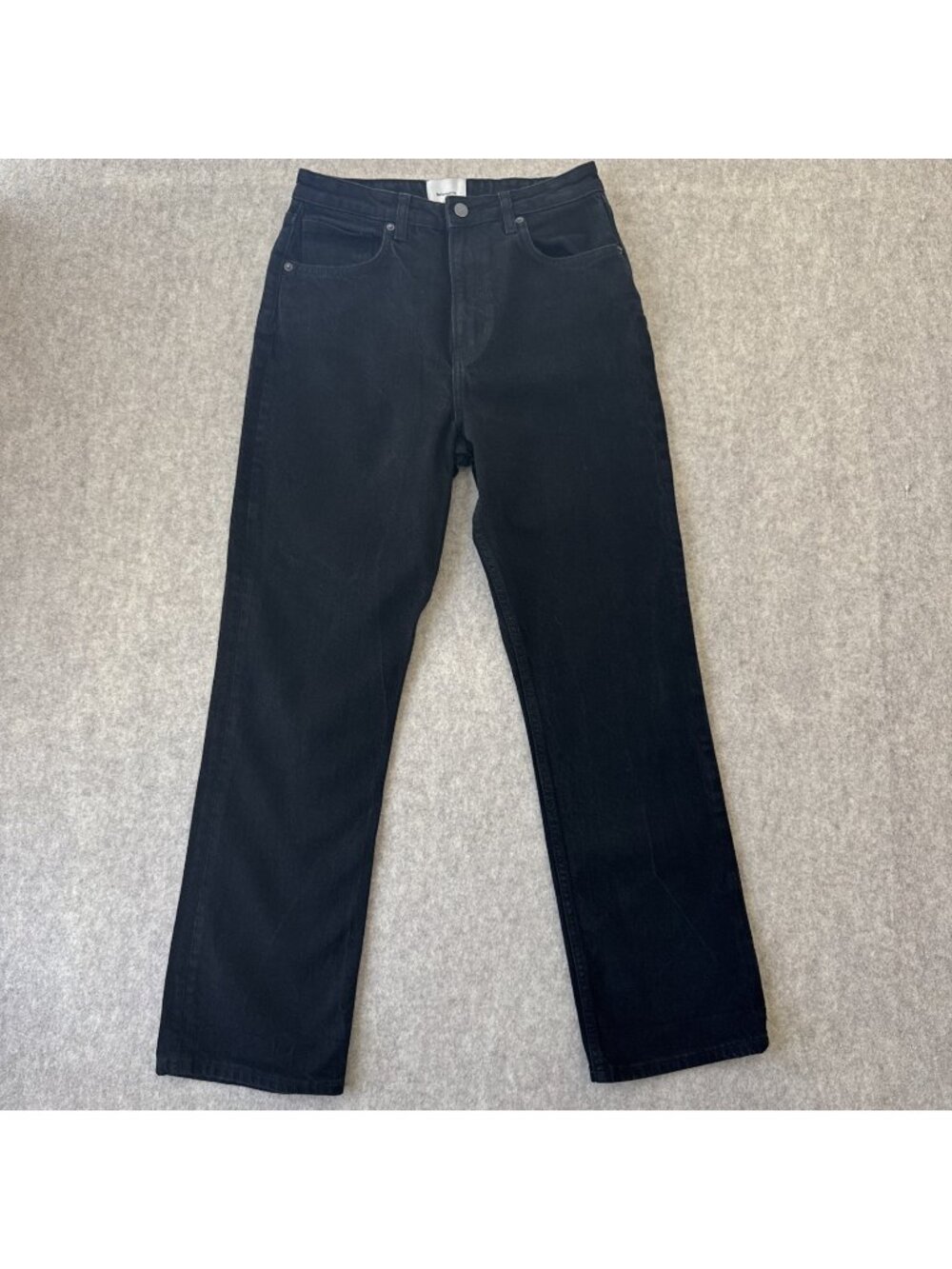 Reformation Jax Stretch High Rise Straight Jeans Womens 29 Black Organic Cotton